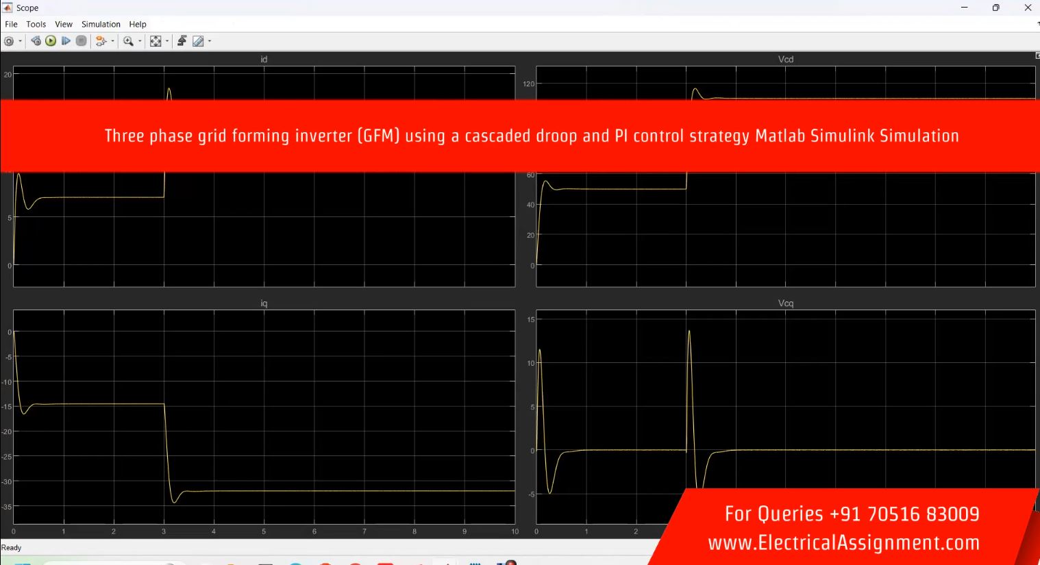Grid-Forming Inverter Control for Stable Islanded Microgrid Operation - MATLAB Simulink screenshot 12